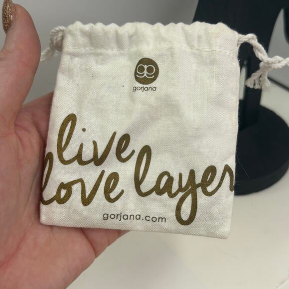 Gorjana Purple Faceted Glass Beaded Stretch Bracelet Set New with Bag 6.75" - Picture 4 of 4